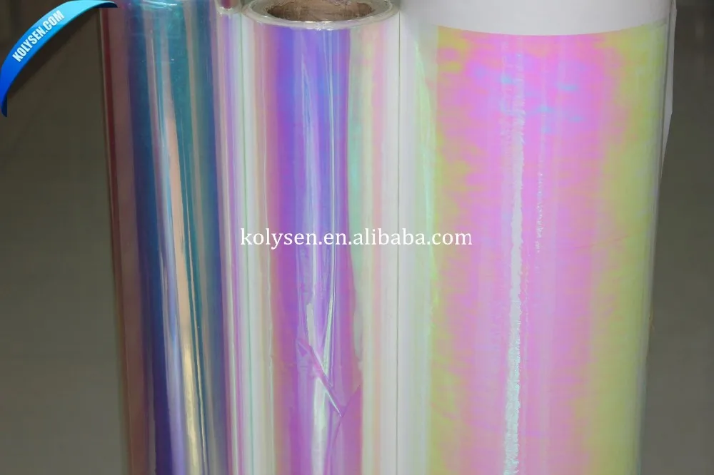wholesale custom rainbow film for glitter