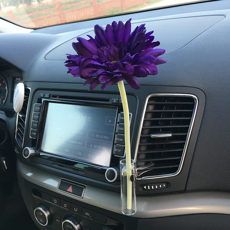 Hot Sale Bulk Car Air Fresheners With Gerbera Vent Clip Car Vase For
