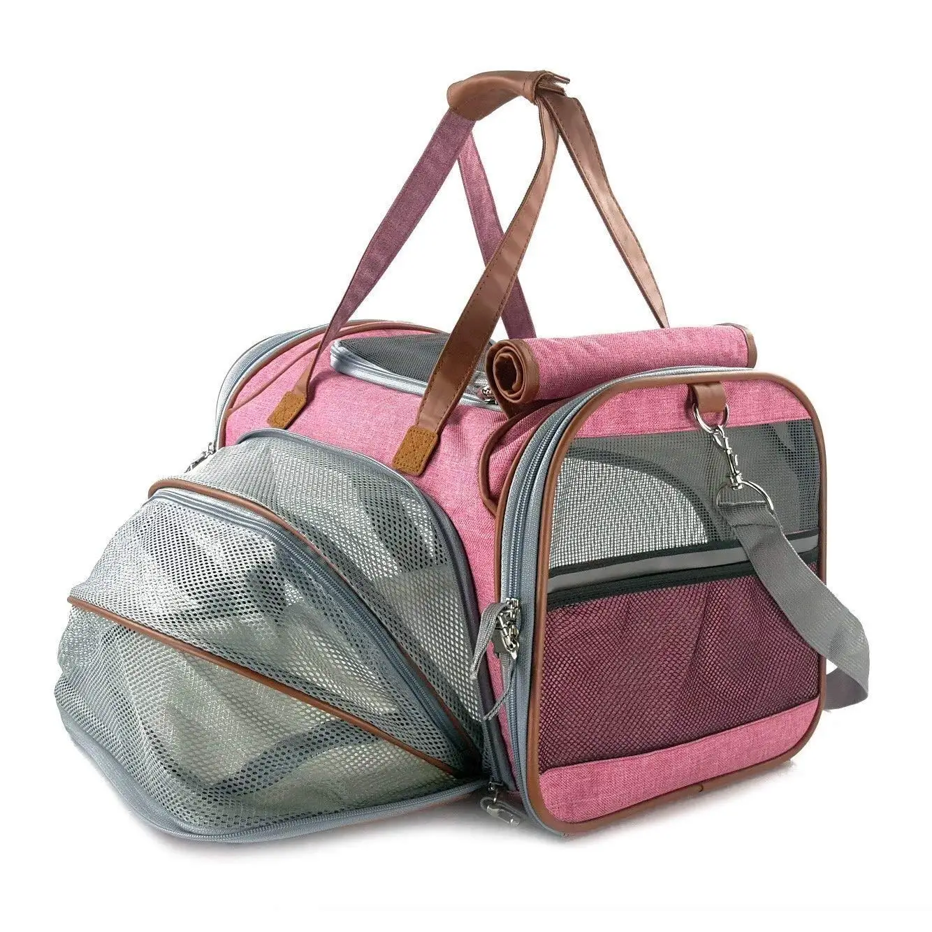 Expandable Airline Approved Pet Carrier Bag With Soft Sided Pet Carrier