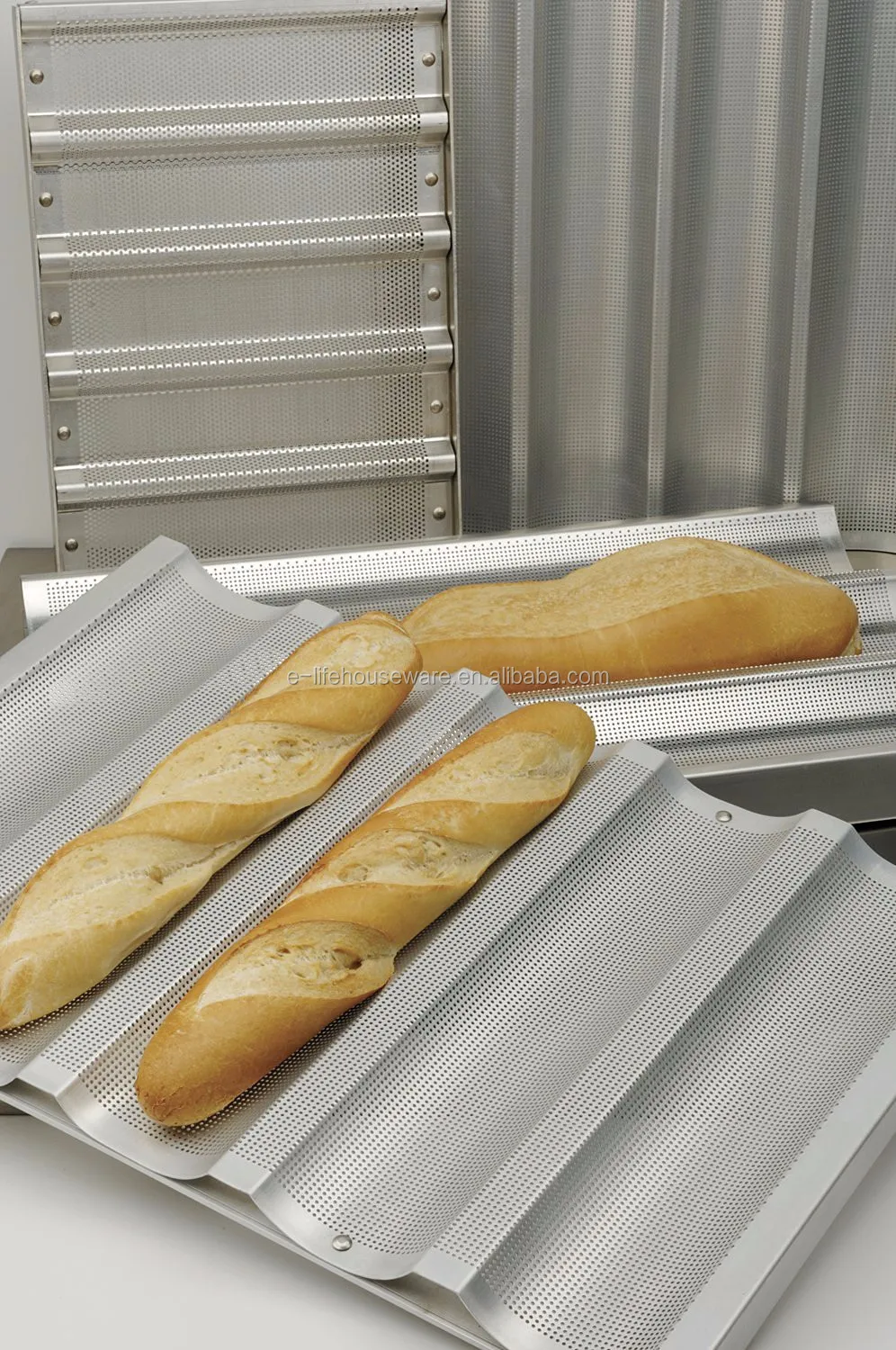 2part,3part & 4part Silver Nonstick Oven Used French Baguette Bread