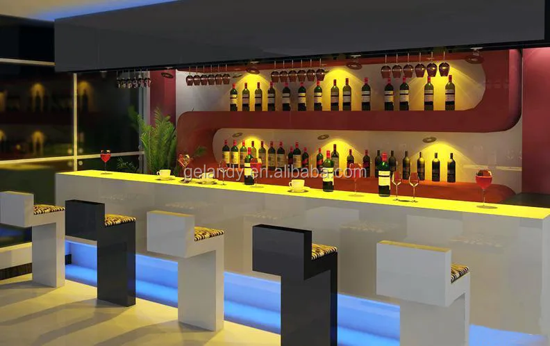 Modern Pub Cafe Bar Counter Design