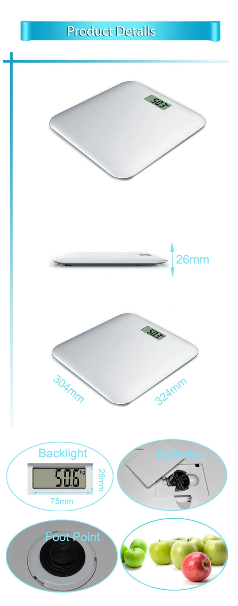 Body electric Smart Weight Digital Scale Personal Digital Human Weight Scale