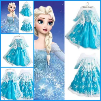 Wholesale Girl Frock Design Pretty Costume Frozen Elsa Princess Dress ...