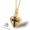 Fashion 316L stainless steel perfume bottle animal casket heart cross pendant necklace