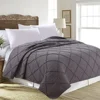 Solid Checked Design Ruffles Patterns Bedspread Bed Quilt