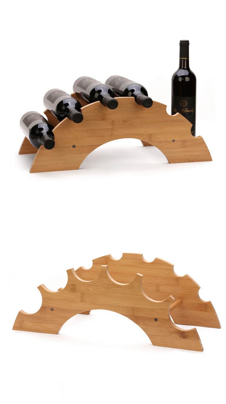 Bamboo Bridge Style Diy Wine Rack Red Wine Display Shelf Wine Holder Buy Novelty Arch Bridge