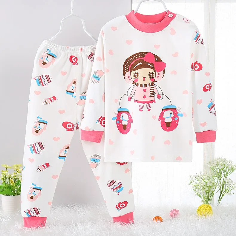 Pijamas Kids Pijama Cotton set Baby boy girl printing Pajamas T-shirt ...
