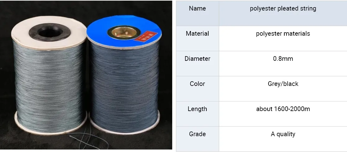 Cord for plissees 0,8mm Pleated Cord For Repair tensioning cord 33 Colours