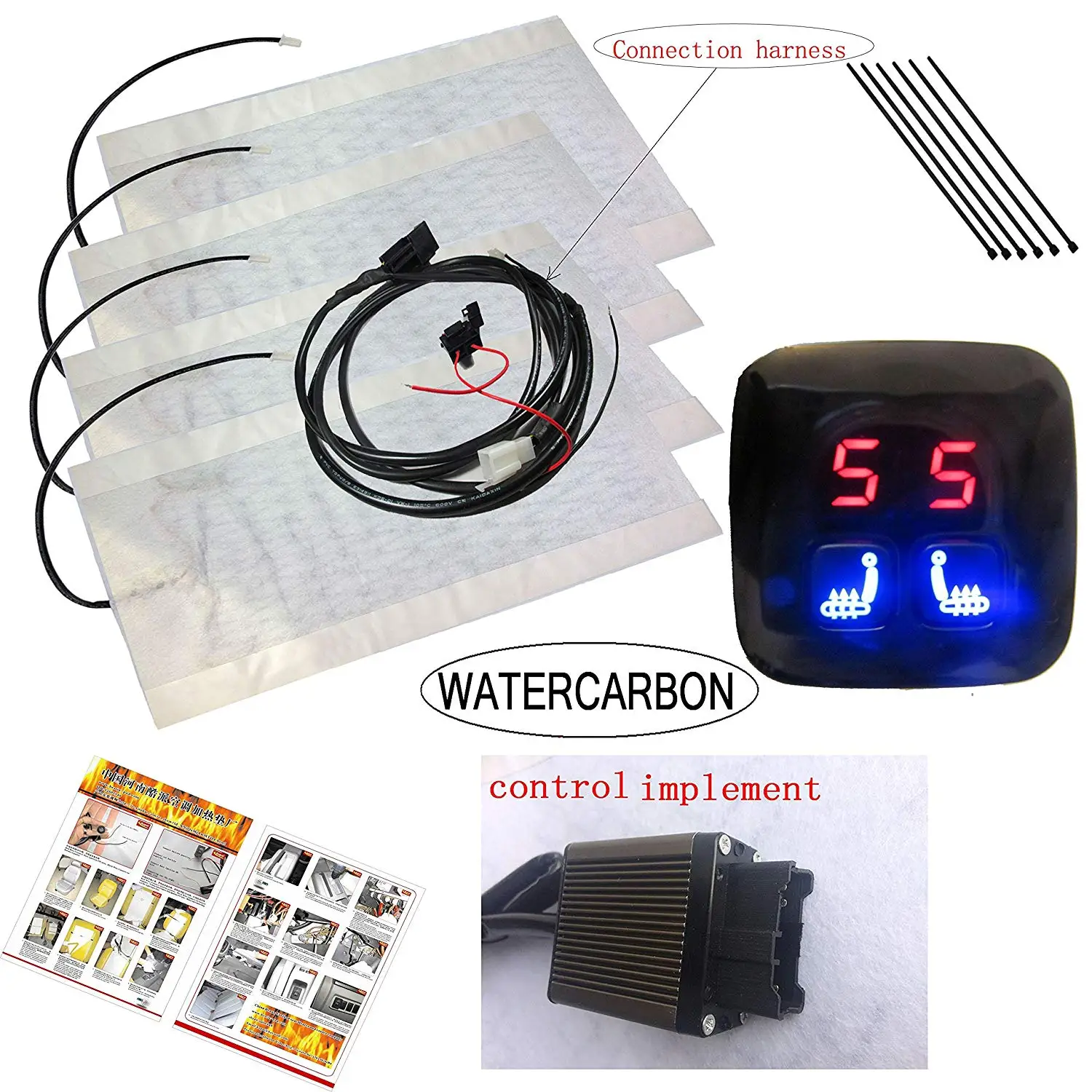 Heated Car Seat Cushion Review Find Get Ations Heated Seatscarbon Fiber Seat Heater Kit Led 5 Gear Double Square Switch Set Car Auto