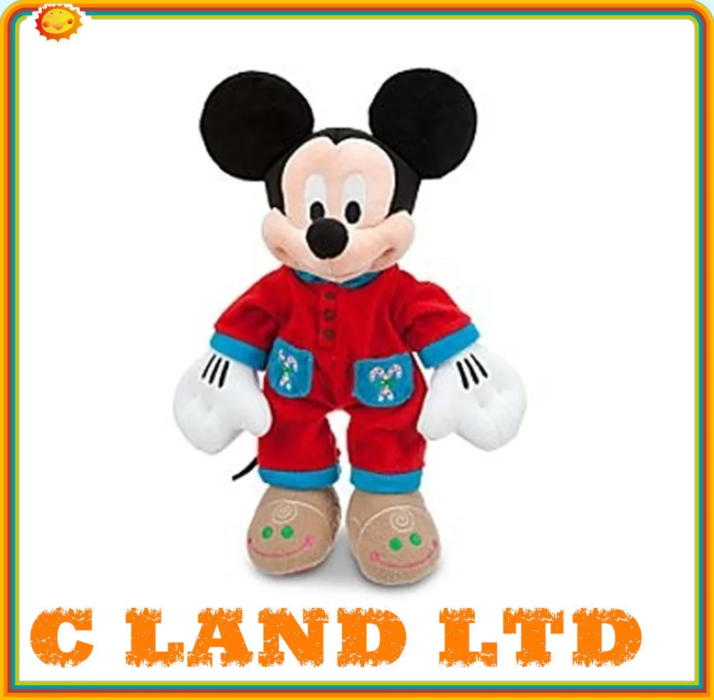 christmas mickey stuffed animal