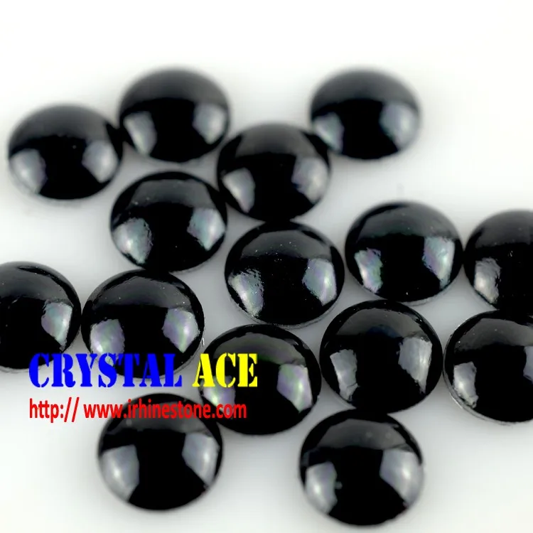 Different colors different sizes half round hot-fix aluminum pearl for shoes