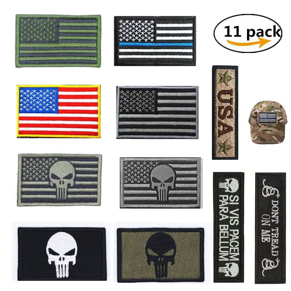 Bundle 13 Pieces Great Value Tactical Morale Patch Full Embroidery Velcro...