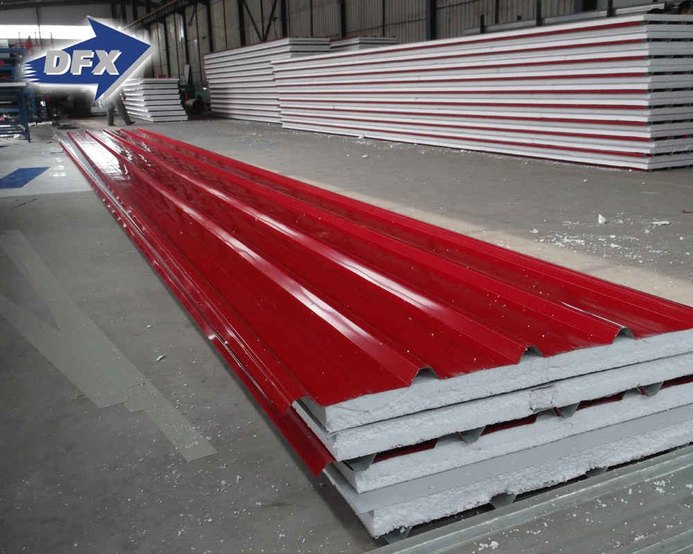 Colored steel polyurethane rock wool composite board