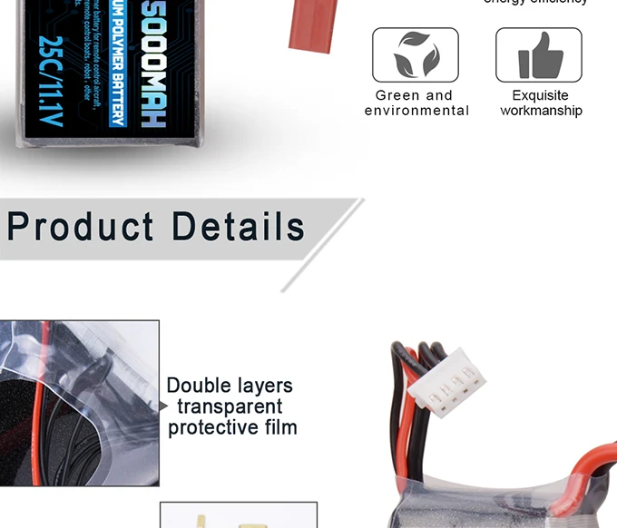 Great power 60c 3S 1500mAh 11.1v lipo rc lithium polymer battery