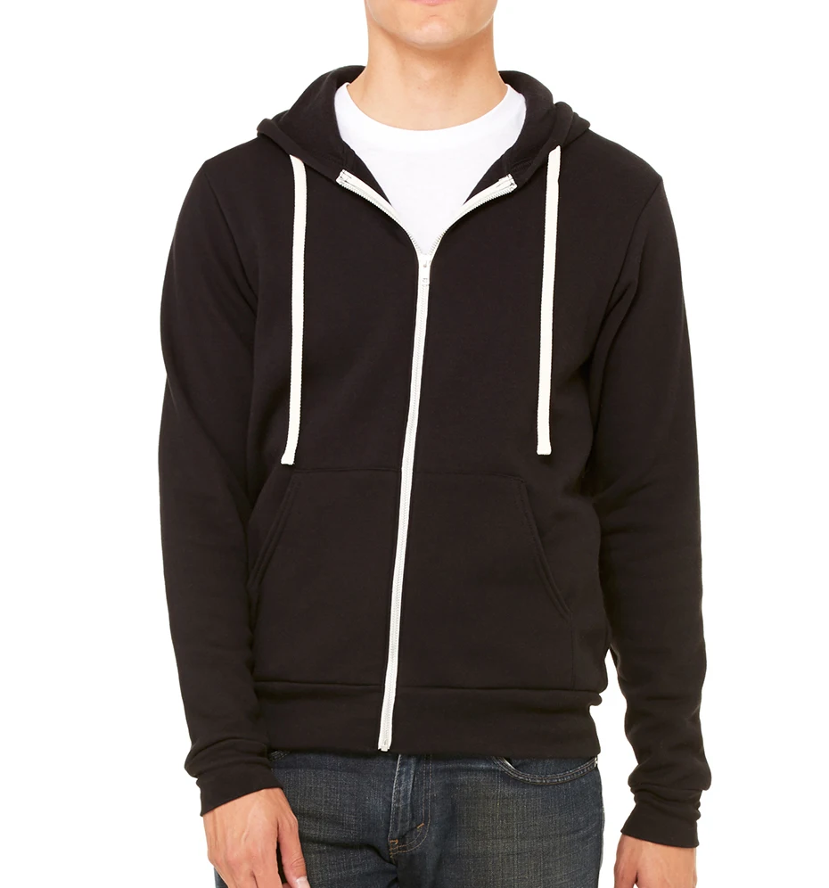 Cheap Custom Plain Black Zip Up Fleece Hoodie - Buy Zip Up Fleece ...