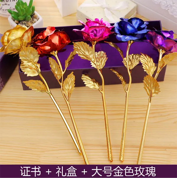 Luxury 24k Gold Foil Rose Flower For Express Your Love Buy 24k Gold