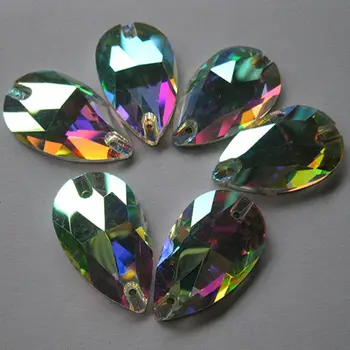 Flat Back Crystal Glass Beads Shiny 