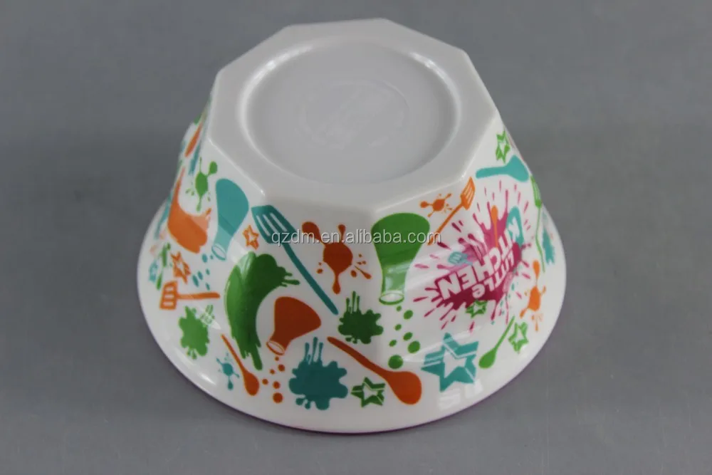 Food Grade 2 Tone Melamine Round Dinner Bowls For Kids