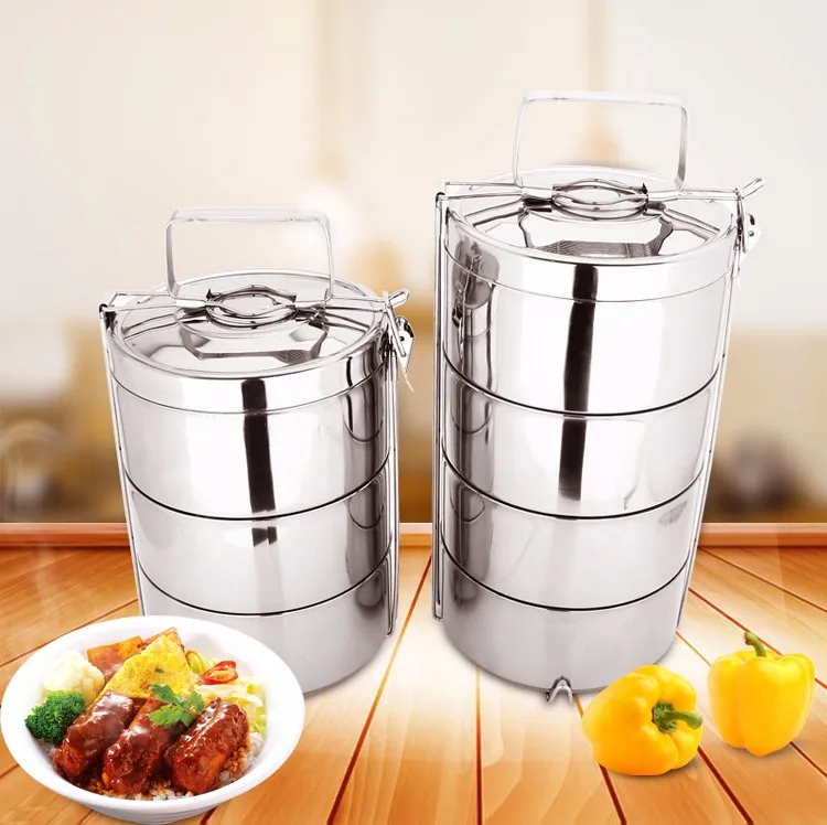 Lunch Box Tiffin Carrier Thai Design Laai Thai Bento Takeaway Food