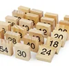 1Set Montessori Educational Double-Side Maths DIY Wooden Domino Counting Stacking Board
