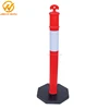 T-Top Temporary Traffic Removable Pipe Bollards With Heavy Duty Rubber Base