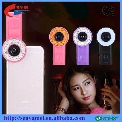 2016 Clip Design Multifuction Selfie Led Flashlight For Smartphones