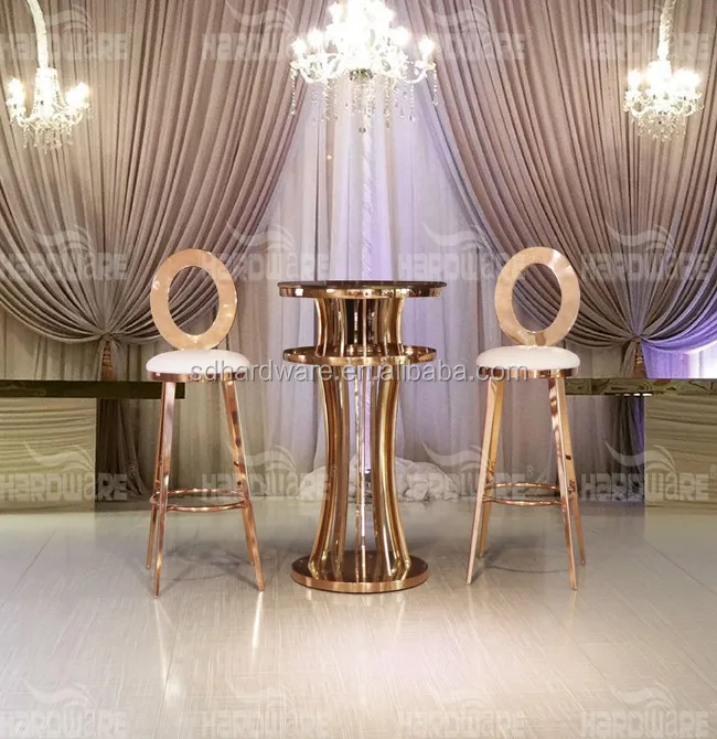 Stainless Steel High Wicker Event Bar Table And Chairs Furniture - Buy