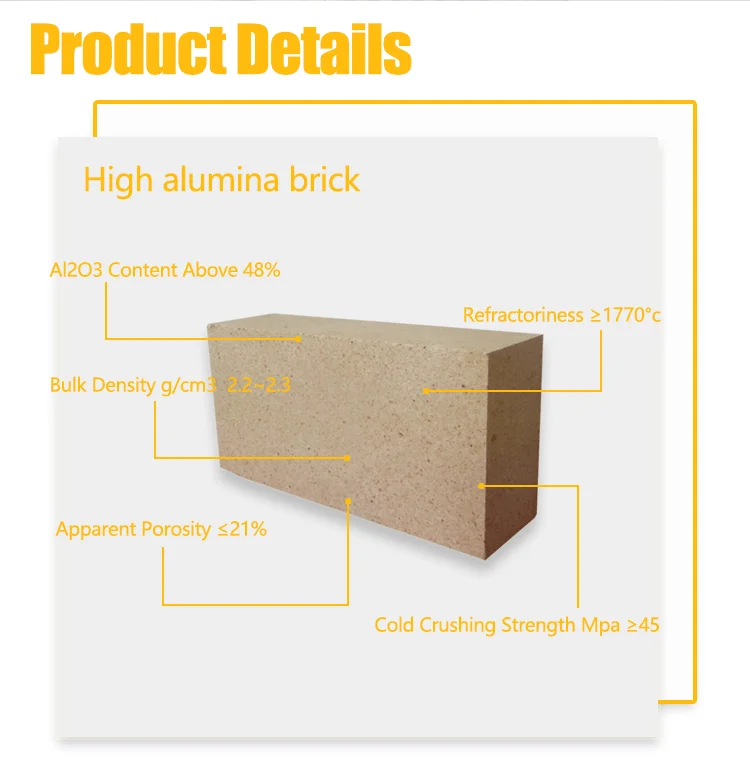 High alumina refractory brick with good strength for lime kiln