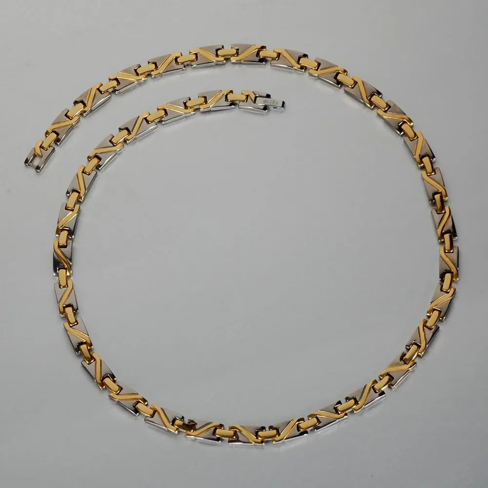 20 Inch Faceted Golf Titanium Necklace Gold Plating Necklace Buy