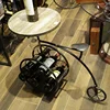 Mettle High Quality Wrought Big Iron Bicycle Shape Combined Wine Rack Glass Holder Bar Furnishing Articles