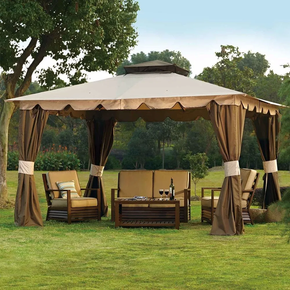 Outdoor Luxury Waterproof Polyester Backyard Garden Rome Gazebo Tent ...