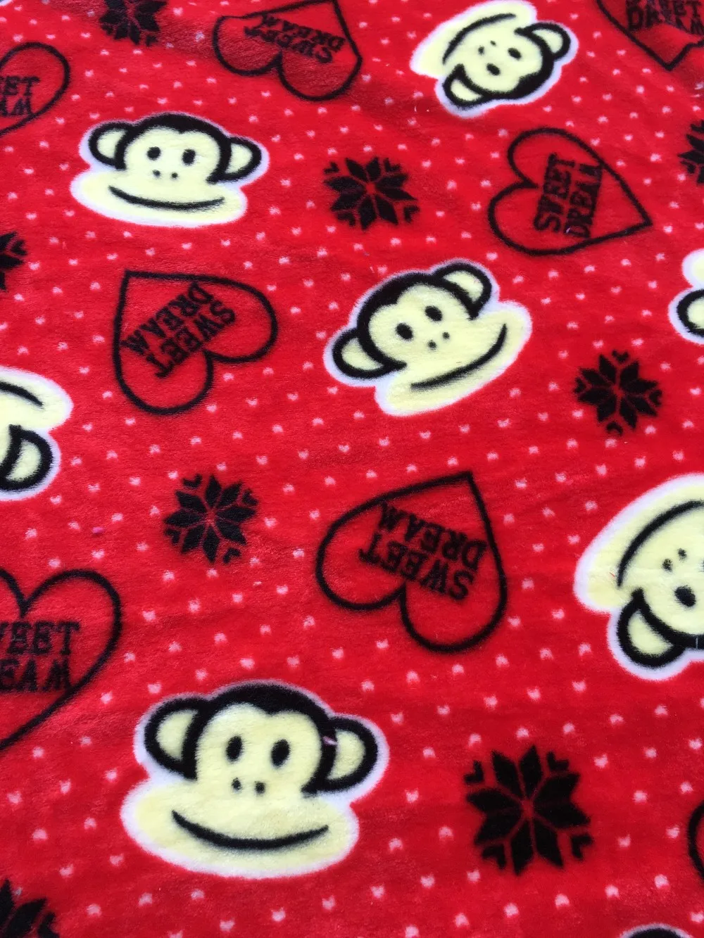 customized cartoon pattern printed flannel fabric