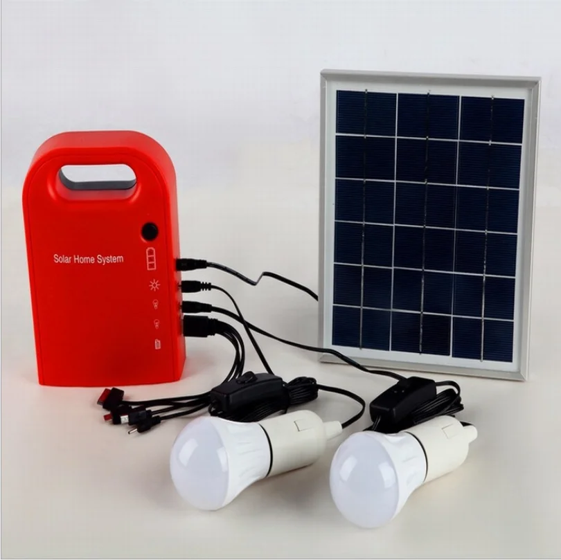 Household small solar generator lighting system portable battery energy storage power supply
