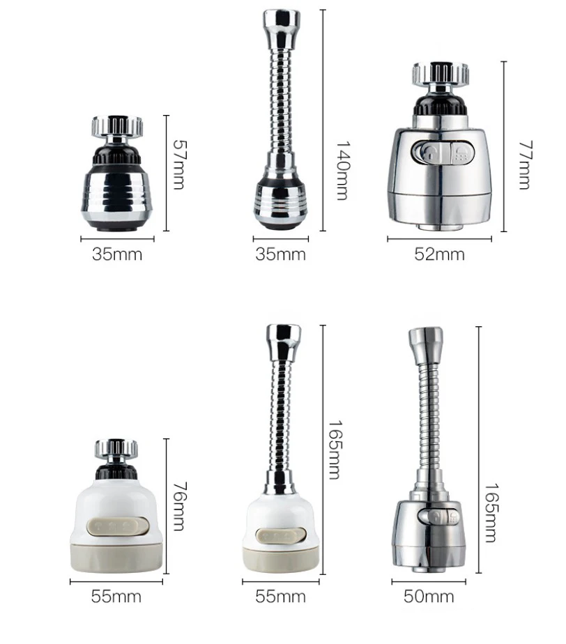 Movable Kitchen Tap Head 360 Rotatable Sink Faucet Spray Head Tap