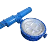 API 609 metal seat flange triple eccentric butterfly valve, motorized valve actuator