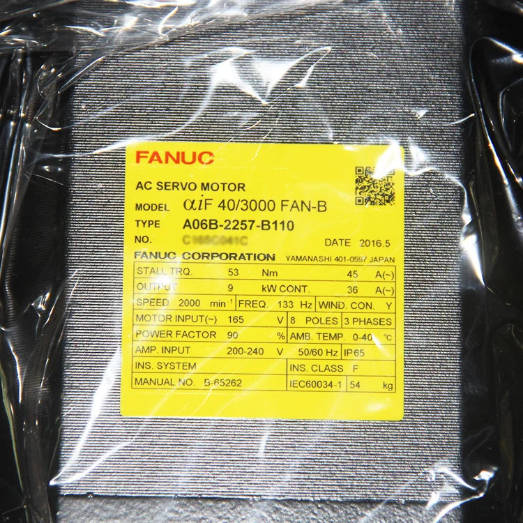 A06B-2257-B110 AiF 40/3000 FAN-B Các Bộ Phận CNC New Gốc Fanuc AC Servo Motor