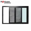 Australian standards custom security black aluminium sliding glass windows with mosquito net