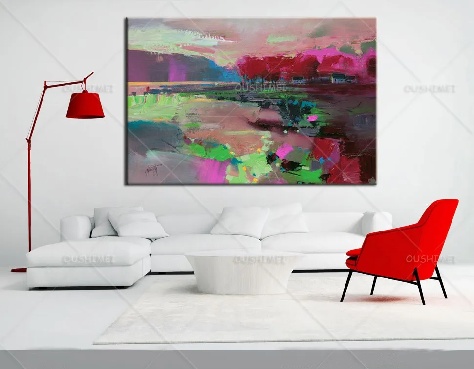 Laut Merah Merah Panjang Jembatan Burung Terbang Di Langit Lukisan