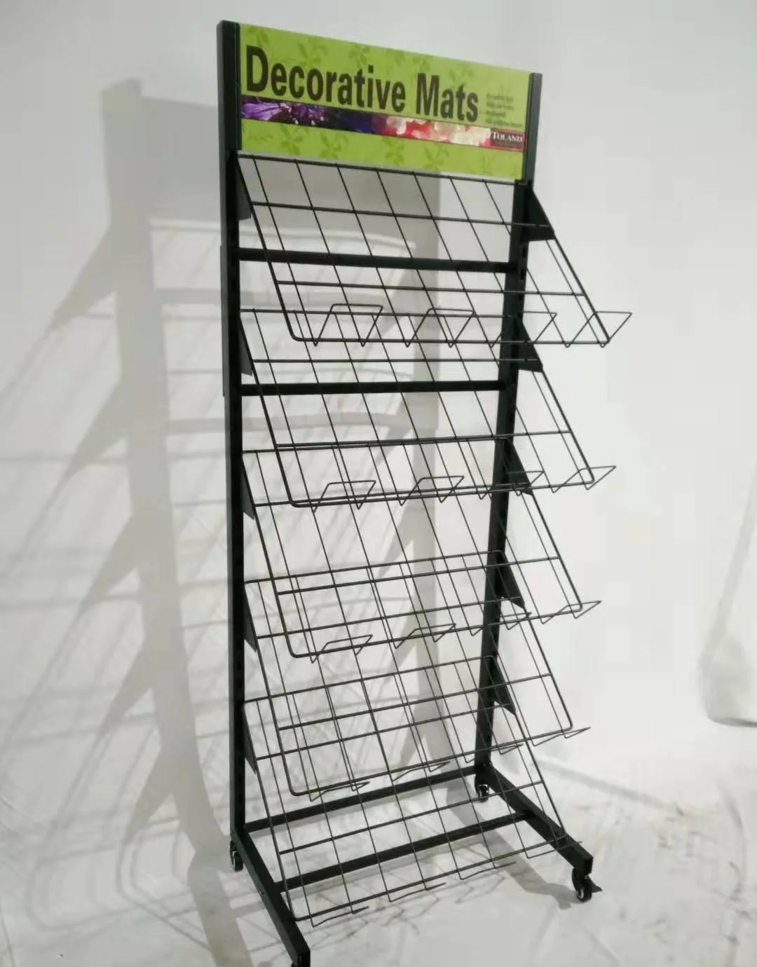 Metal Wire Carpet Rug Display Stand/car Floor Mat And Cushion Display