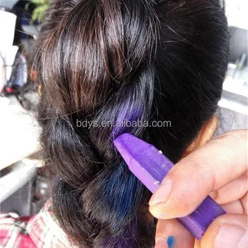 Oem 韓国使い捨てヘアカラーチョーク 12 色の髪スティック色変更
