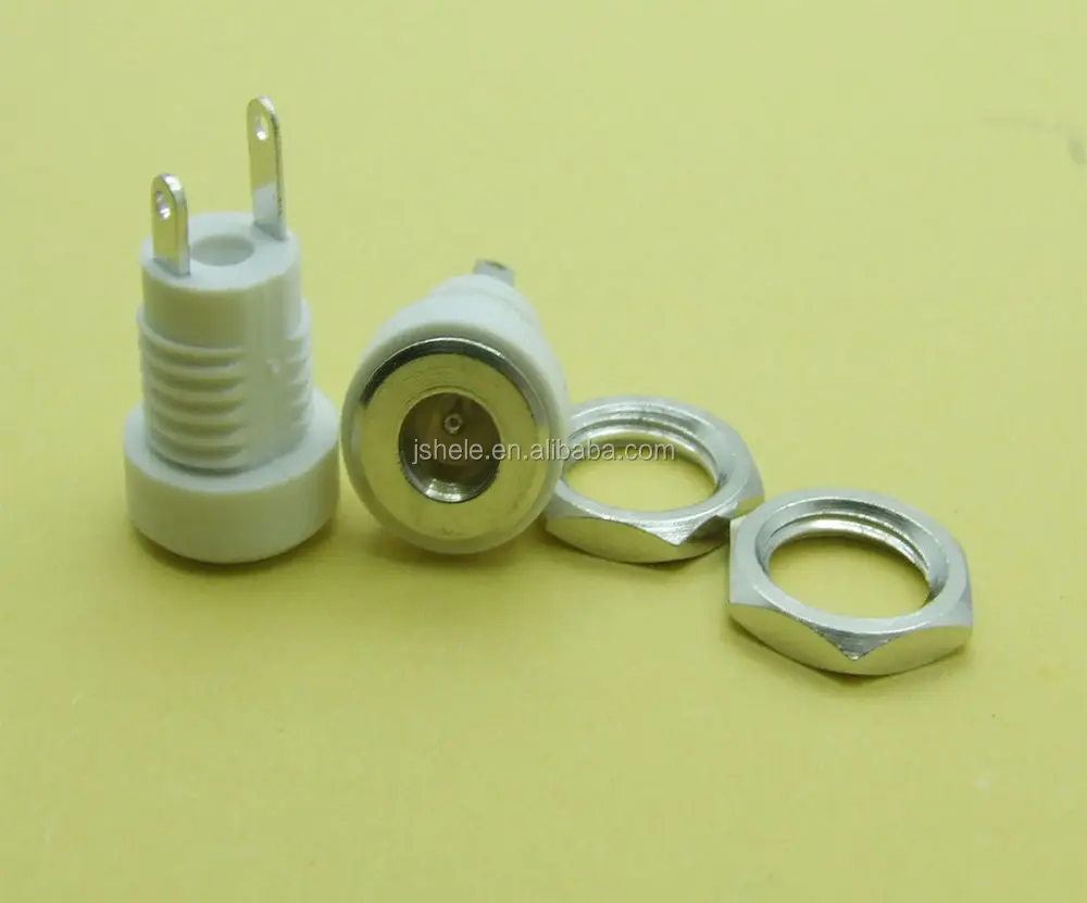 Screw Nut 1x Copper 5.5mm x 2.1mm 3A DC Socket Power Charger Plug Panel Mount