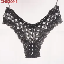Sumários mulher Sexy Calcinha Transparente de Renda Senhoras Roupa Interior Gaze Menina Calcinha Para O Sexo Feminino Intimates Preto 1 PCS