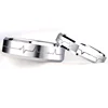 Custom logo design heartbeat graphic tungsten carbide eternity band rings silver color couples purity tungsten rings (TU-017)
