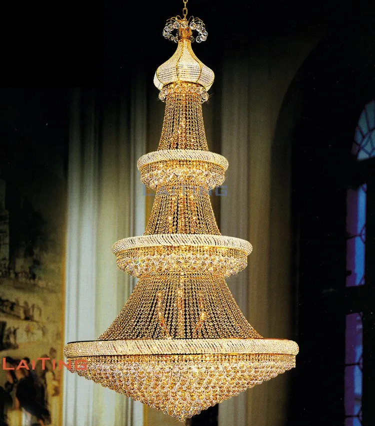 Big Size Lustre Crystal Chandelier Hotel Luxury Lobby Decoration