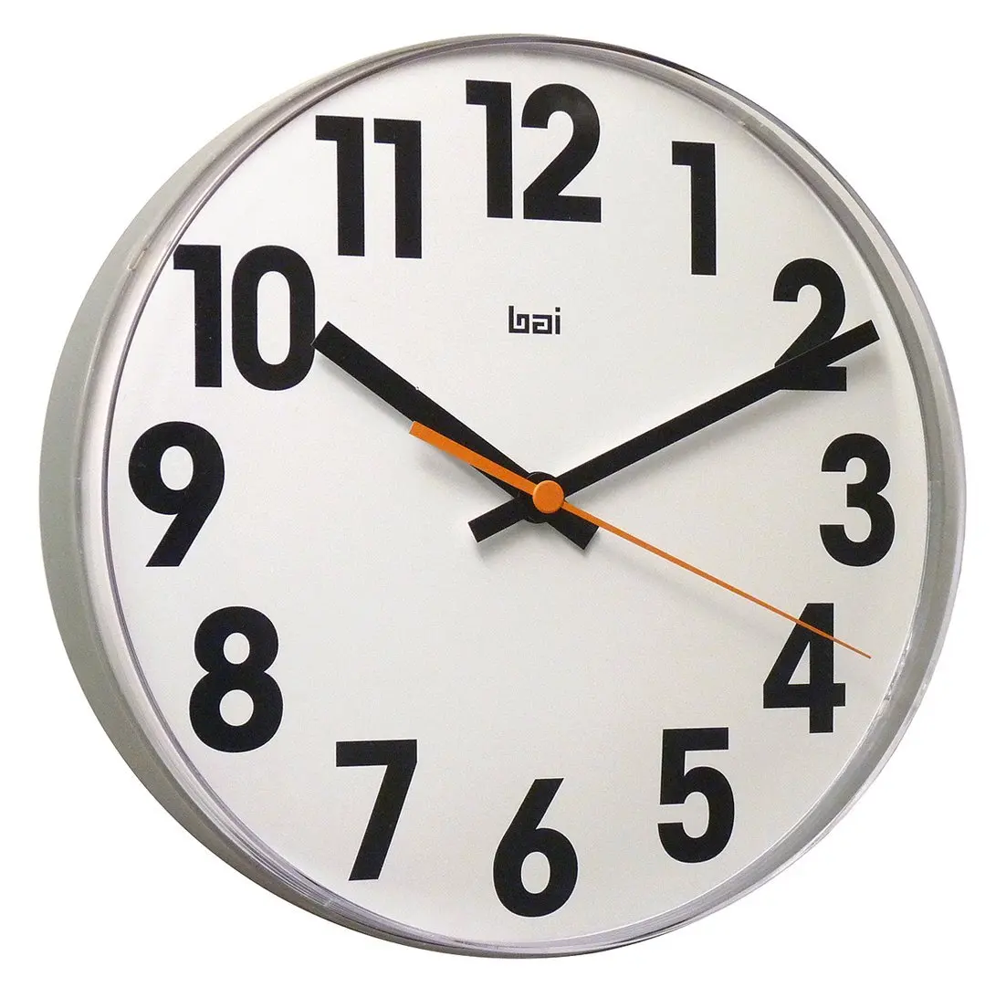 bai 8 wall clock helio white