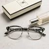 Unisex Vintage Classic Half Frame Semi-Rimless Mens Anti Blue Light Eye Glasses Clear Lens New Model Optical Frame