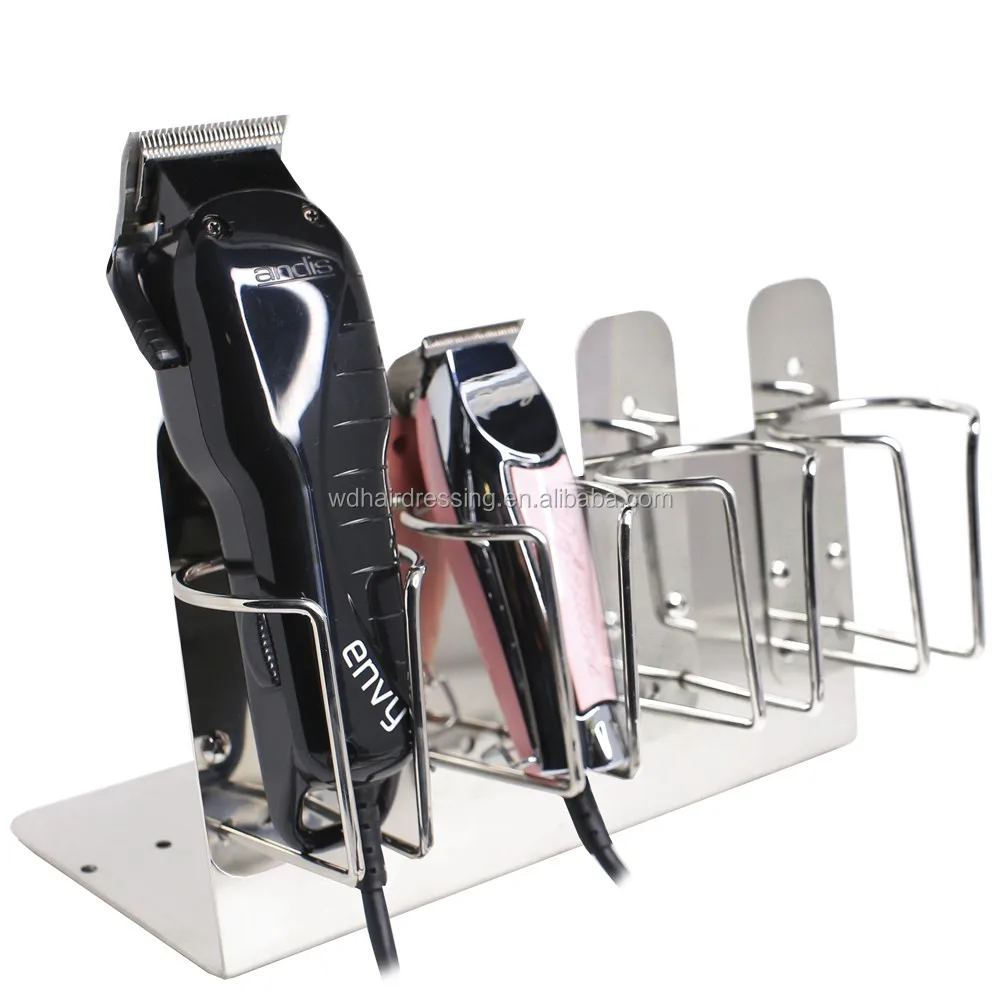 Salon Quad Universal Clipper Trimmer Tool Holder Barber Stainless Steel