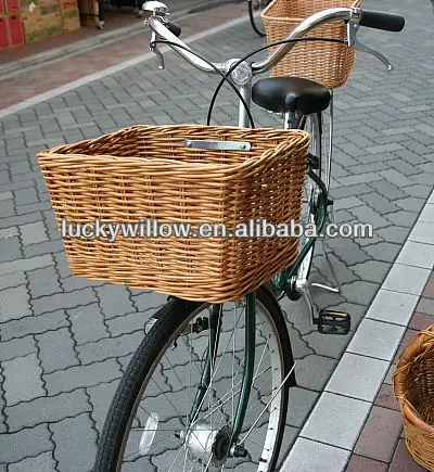 wicker bicycle baskets front