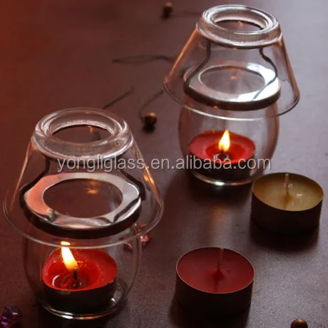 Wholesale fashion votive glass candle cup, glass candle container candle holders with glass lid for wedding gift decoration