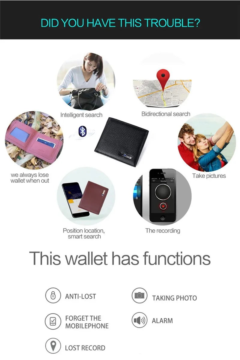 High Quality Smart Keychain Mini Wireless Bluetooth Keyfinder Antilost